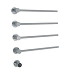 chrome electric towel rail open ended 
