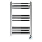 chrome electric towel rail with thermostat