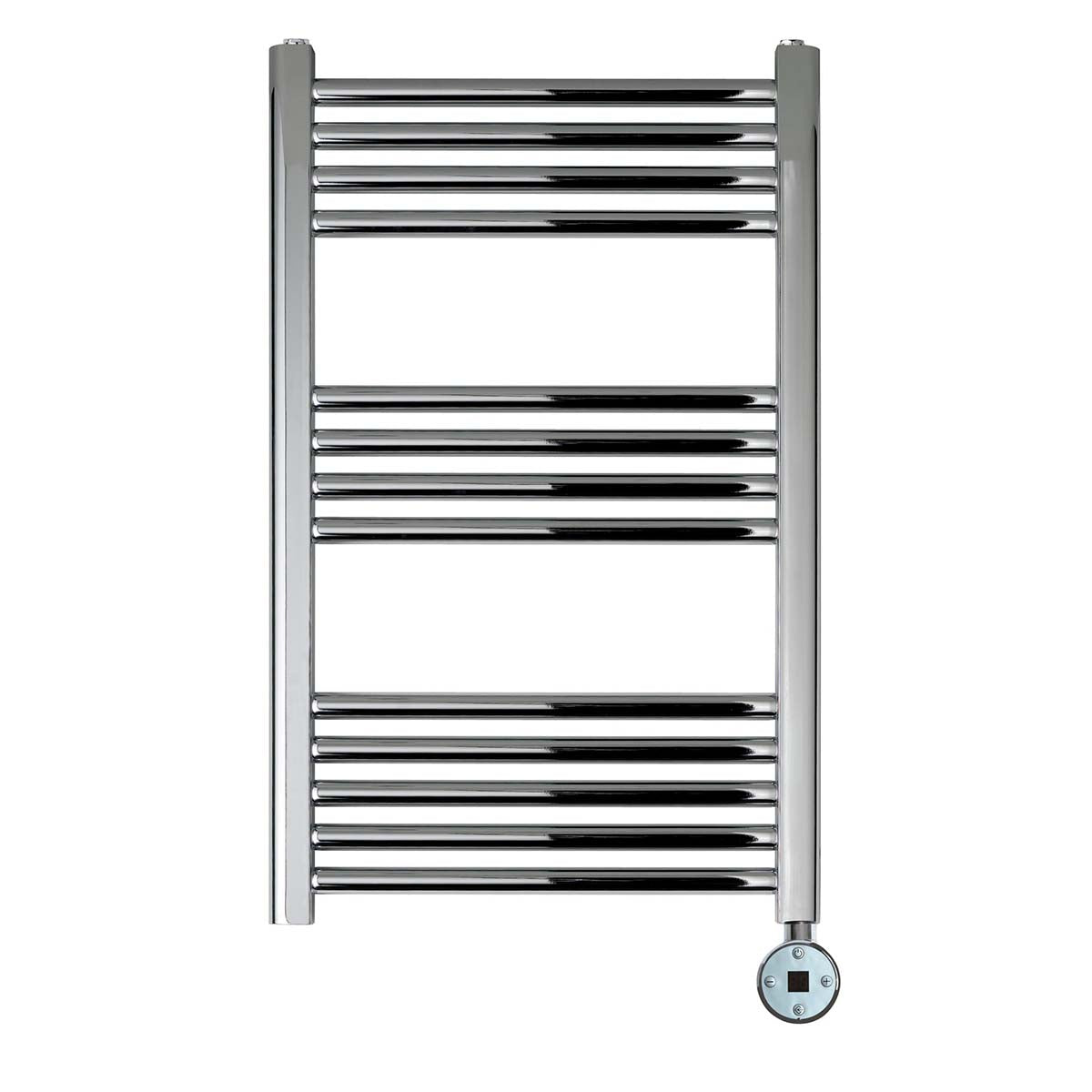 chrome electric towel rail with thermostat