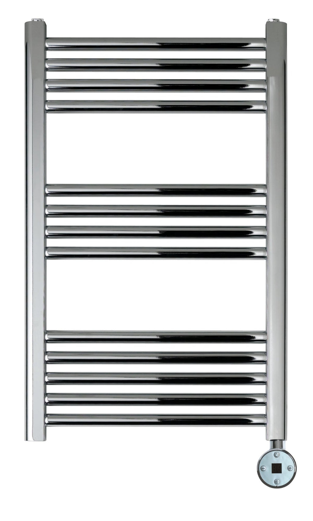 chrome electric towel rail with thermostat