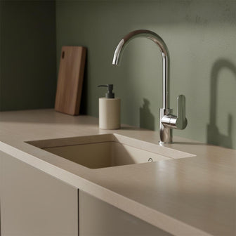 chrome kitchen mixer tap Main image