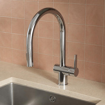Chrome Single Lever Pull Out Kitchen Tap Secondary image