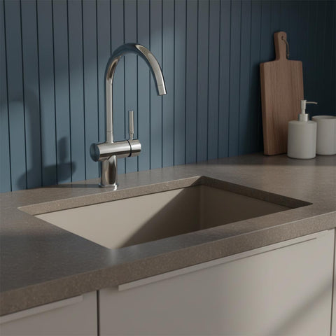 chrome kitchen mixer tap