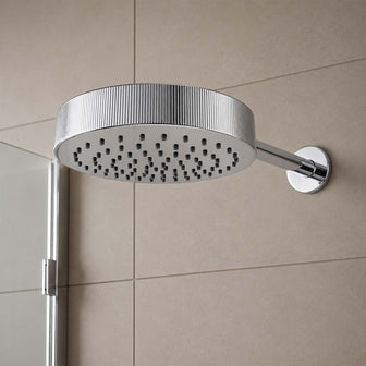 chrome round shower head 260mm with shower arm Main image