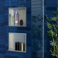 Square chrome shower niche 300 x 300mm