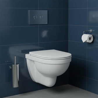 chrome toilet flush button Main image