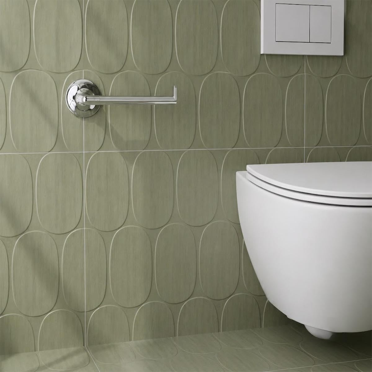 chrome toilet paper holder - square
