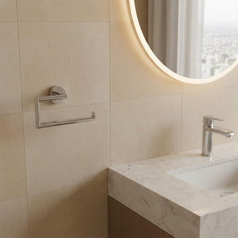 chrome towel holder - square Main image