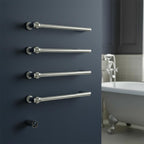 chrome traditional electric towel rails warmer - wall mounted 