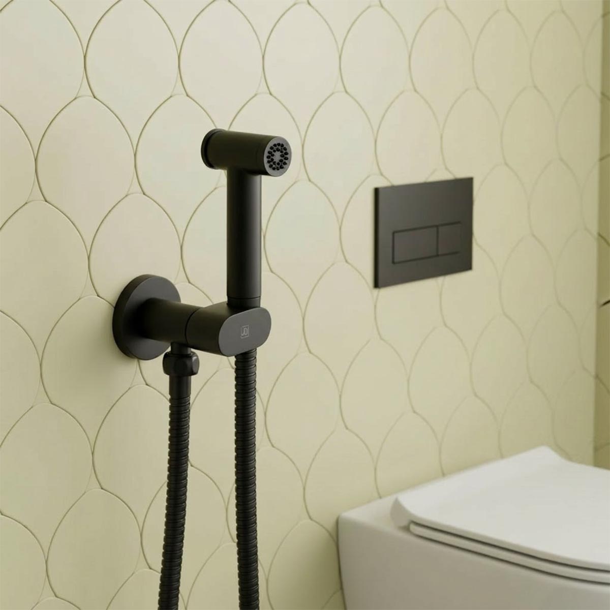 cold water douche shower kit - matt black