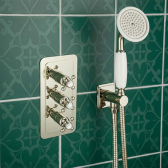 Traditional 2 Outlet Concealed Shower Mixer Valve – Nickel Secondary image