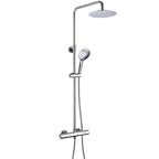 Thermostatic Shower Mixer Valve with 2 Outlets and Adjustable Riser