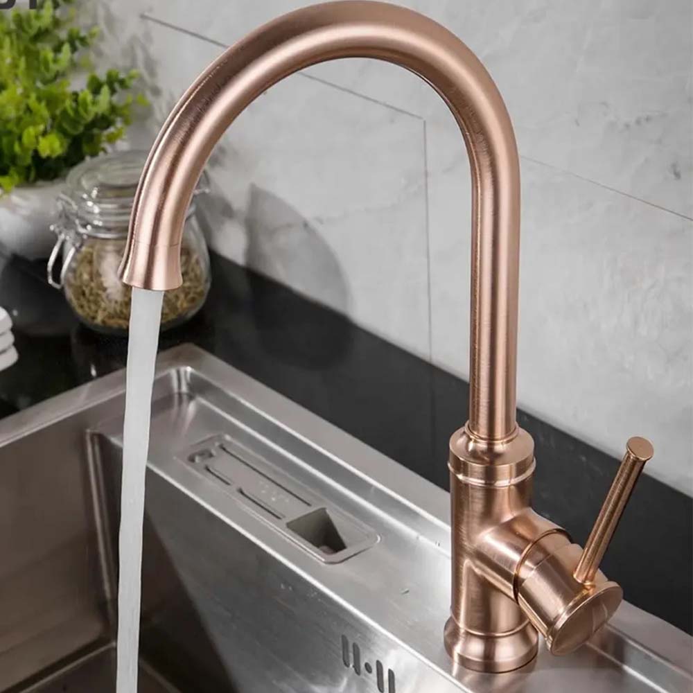 Copper kitchen tap