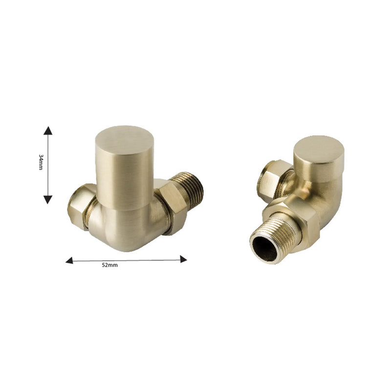 gold corner radiator valve