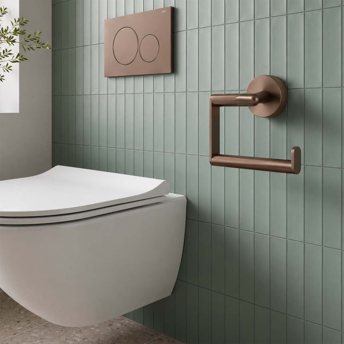 dark bronze toilet paper holder with square arm
