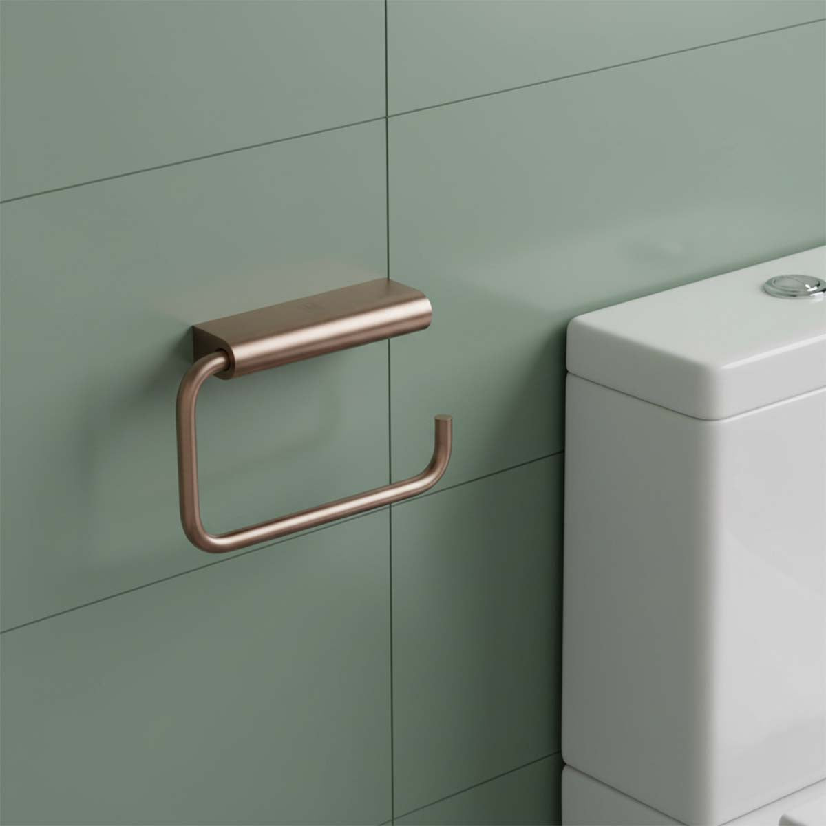 brushed bronze toilet roll holder Main image