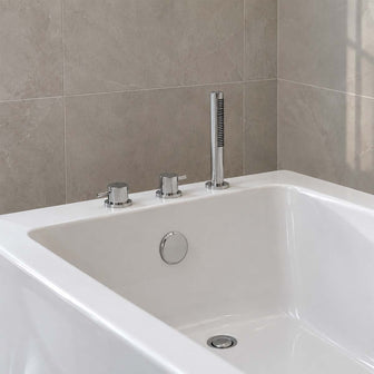 deck mounted  Pullout Shower Handle With Overflow Waste Drainer Main image