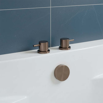deck mounted bath side valve- brushed bronze Main image