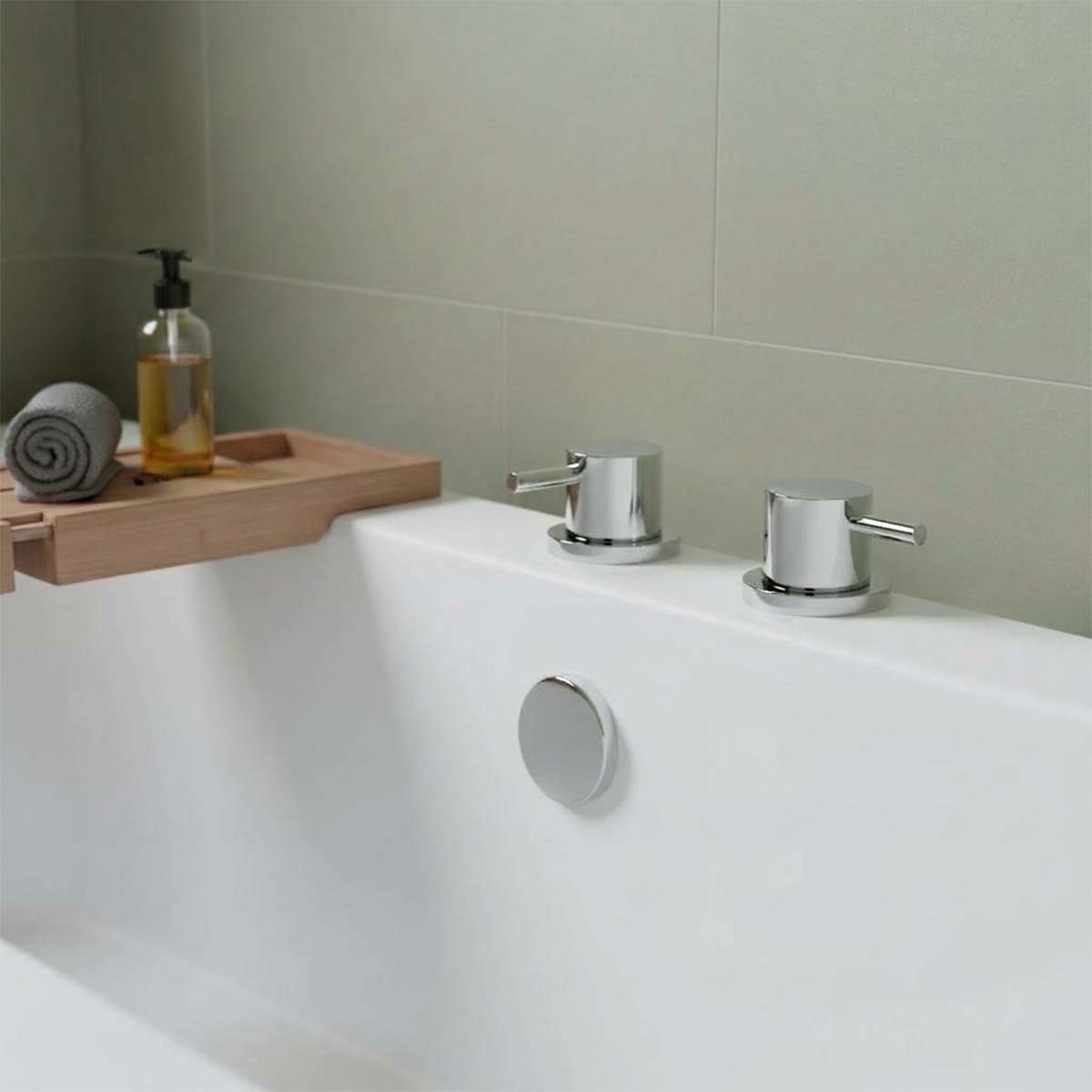 deck mounted control on /off valves for bath