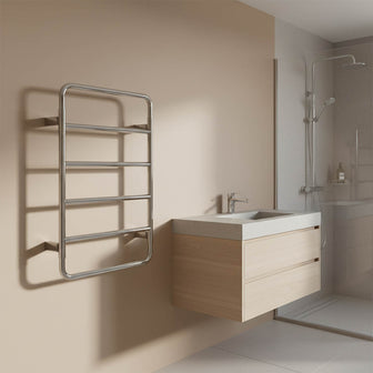 dry electric heated towel rail chrome  Main image