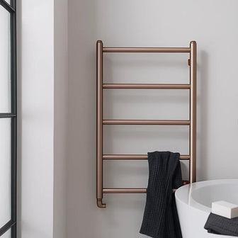 Brushed Bronze Towel Radiator Vertical 800mm x 500mm - Dual Fuel Secondary image