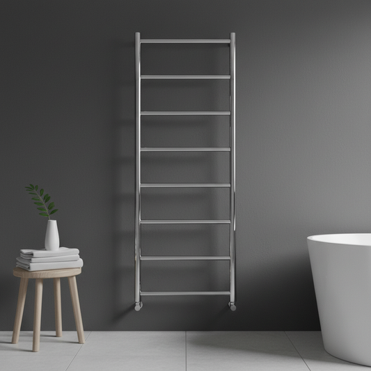 dual fuel towel rail chrome