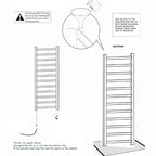 black towel rail electric only instalation