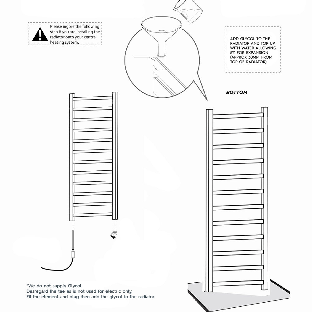 Electric towel rail
