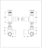 Dual Fuel heated towel rail valves