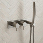 dual outlet concealed shower valve stainless steel