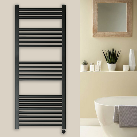 Black towel rail electric sale