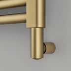 Element cover shroud for electric towel rail element brushed brass