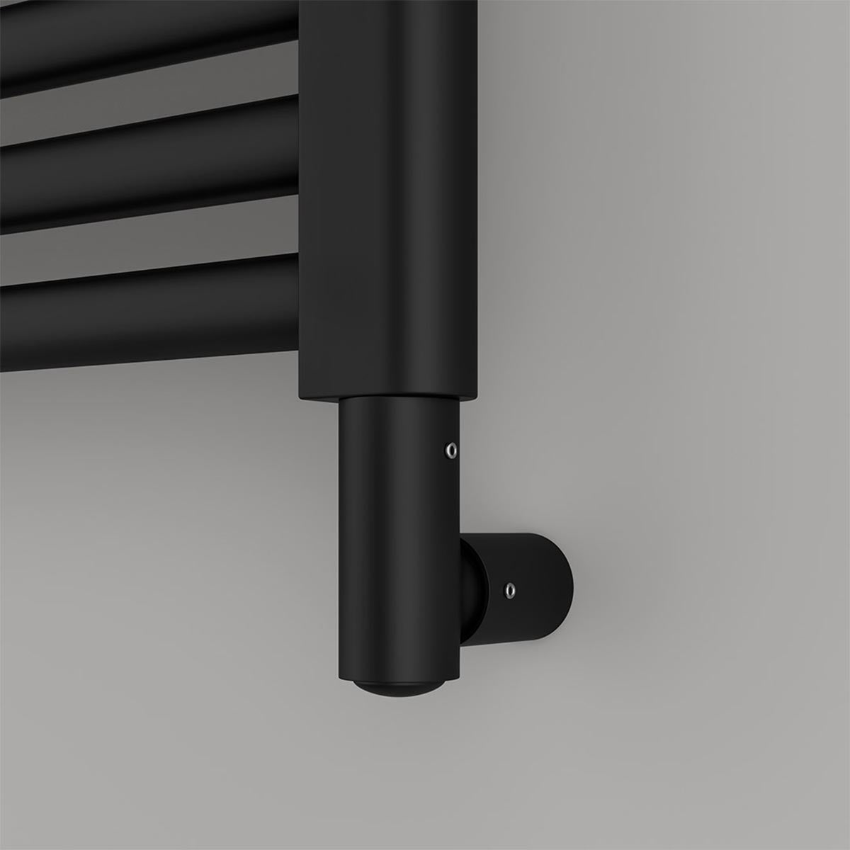 Element cover shroud for electric towel rail element matt black