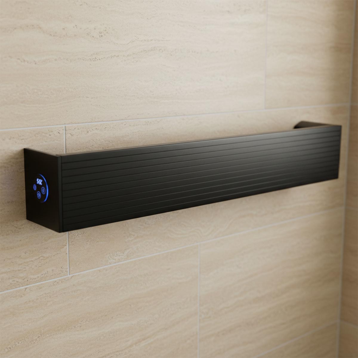 electric heated towel bar - black