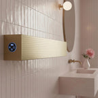 electric heated towel bar - brushed brass