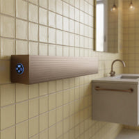 electric heated towel bar - brushed bronze