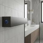 electric heated towel bar -brushed  black