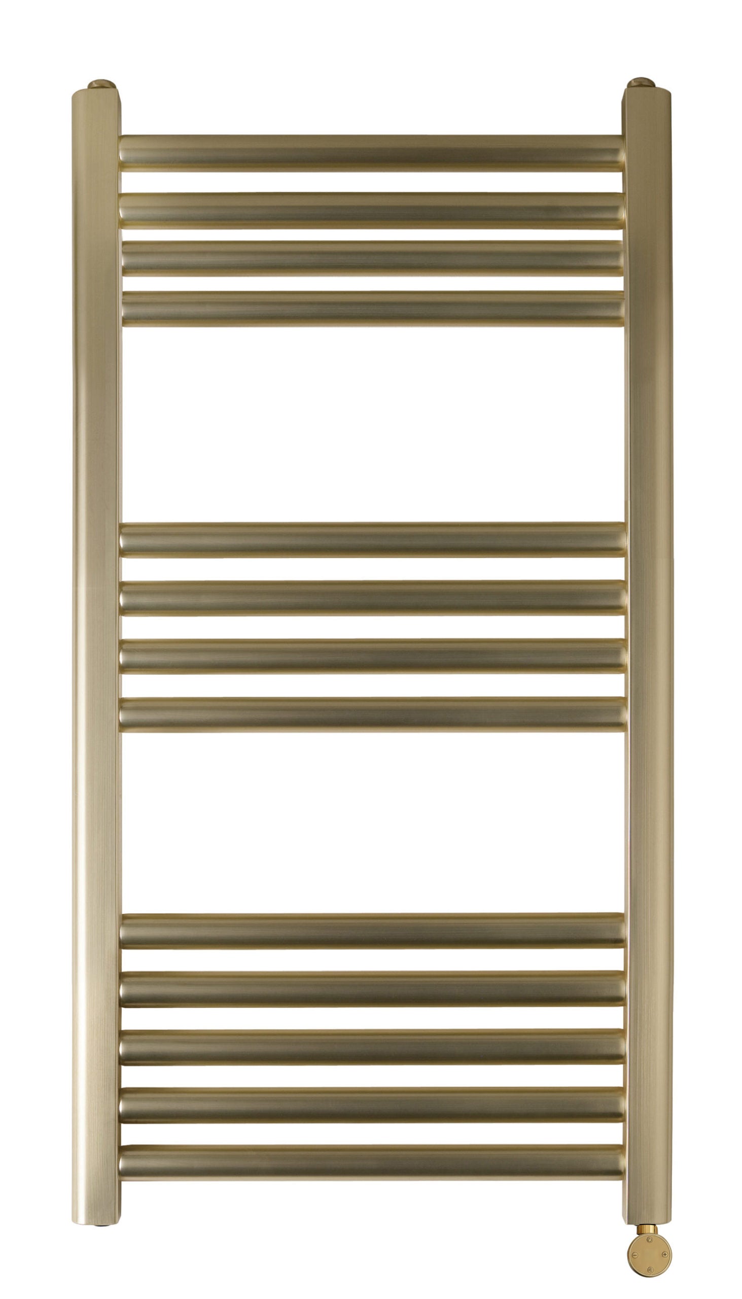 brushed brass towel rail electric