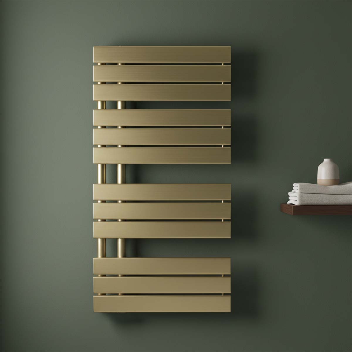 Brushed Brass Towel Radiator - 1080 X 550