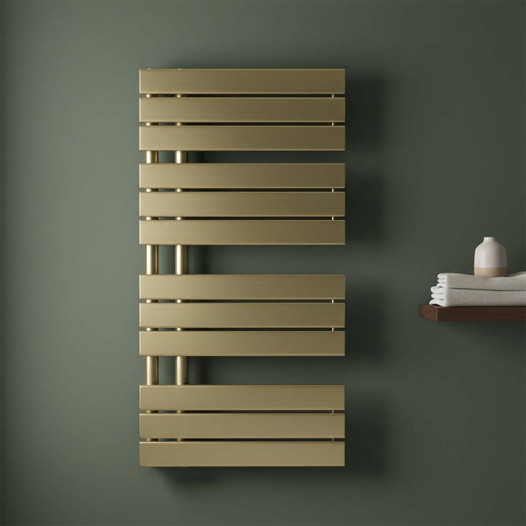 Brushed Brass Towel Radiator - 1080 X 550