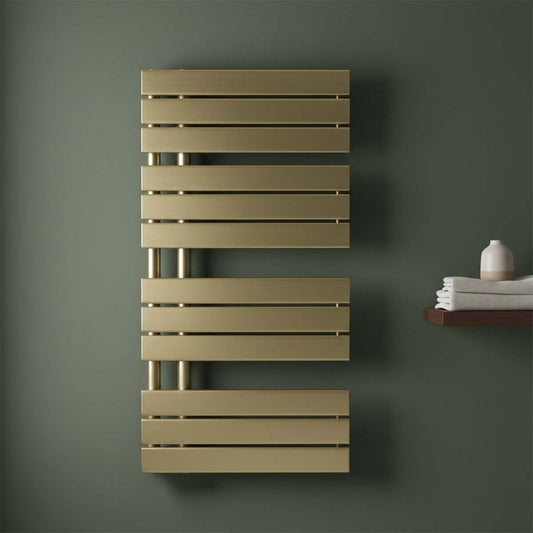 Brushed Brass Towel Radiator - 1080 X 550
