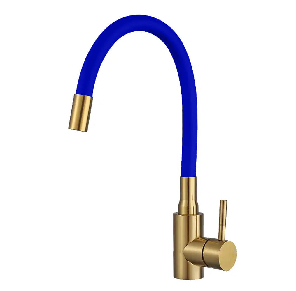 Mono Kitchen Tap Brushed Gold with Coloured Spouts Secondary image