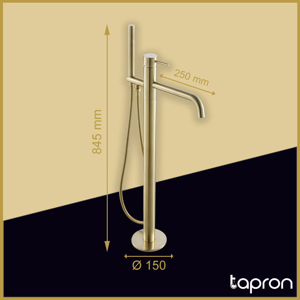 Brass Freestanding Bath Shower Mixer Tap -Tapron