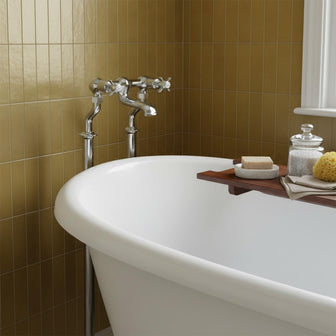 floor standing bath filler tap traditional style - chrome  Main image