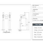 freestanding bath tap with lever handle - brushed nickel