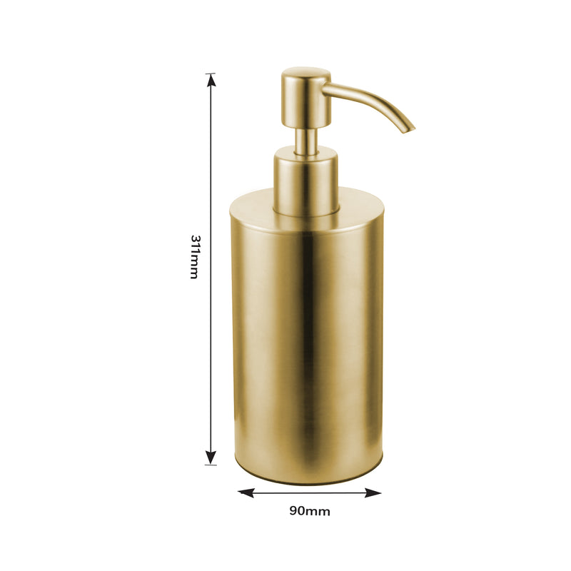 gold deck mounted soap dispenser