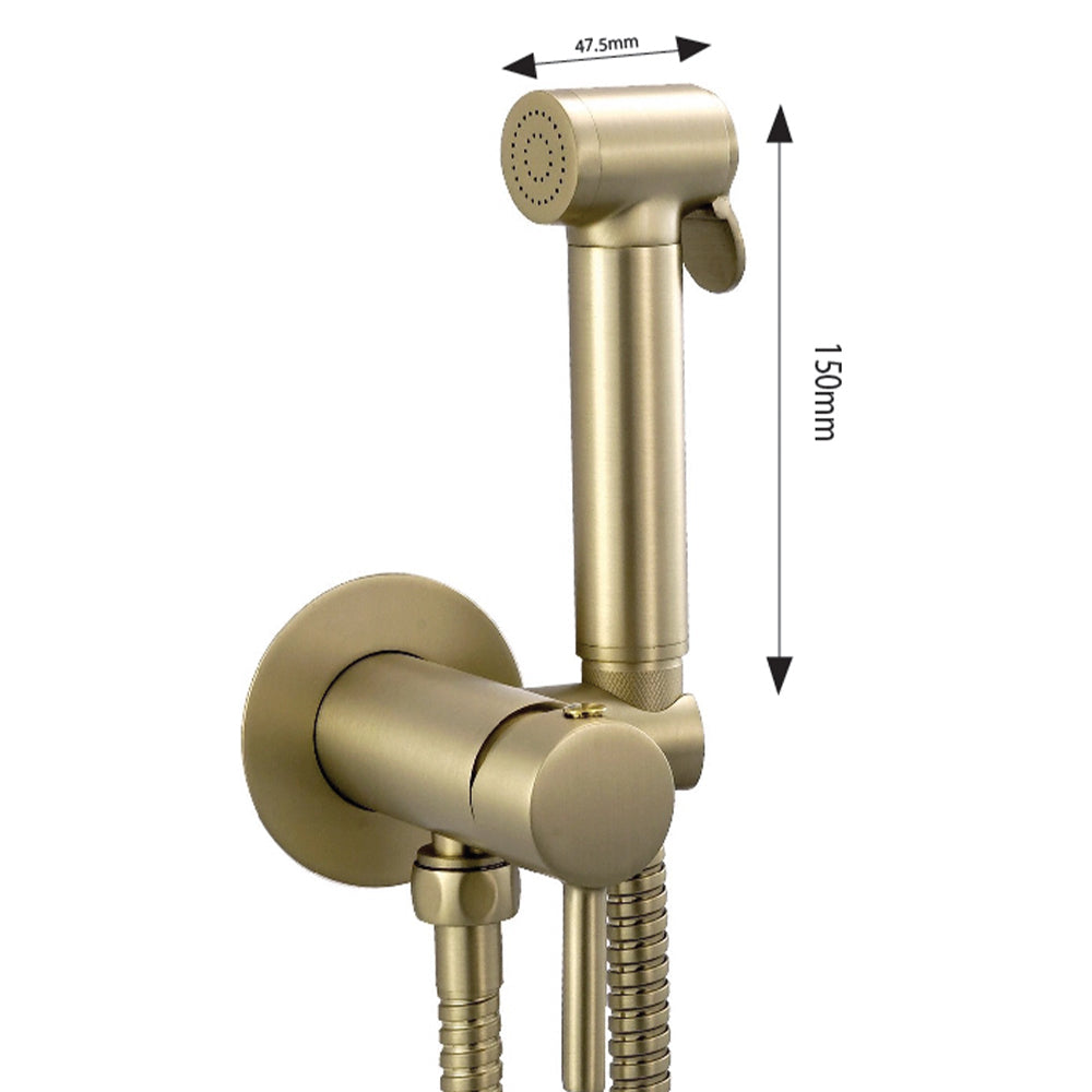 Concealed Cistern with Gold Flush Plate and Gold Douche Kit Secondary image