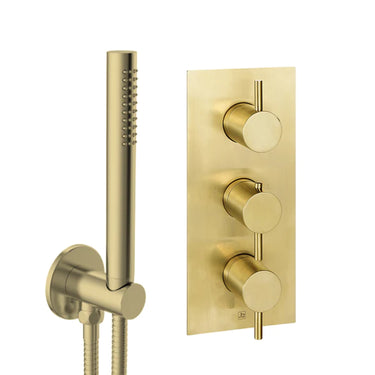 Thermostatic Concealed Shower Set - Brushed Brass