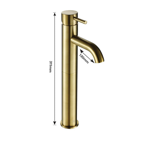  gold tall basin taps