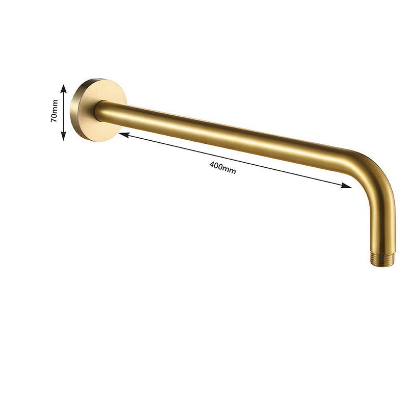 gold wall mounted shower arm